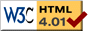 Testen Sie diese Webseite auf HTML 4.01 Komformit&auml;t mit dem Validator des W3 Consortiums 